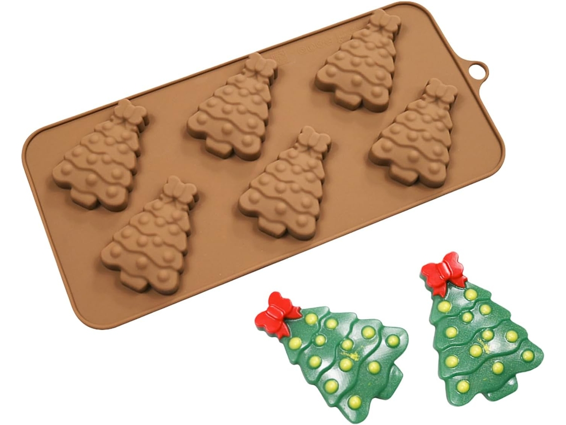 Formas Festivas De Natal Barras De Chocolate Com 6 Cavidades