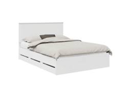 Estrutura da Cama Branco 140x200 cm Madeira de Engenharia MAISON EXCLUSIVE