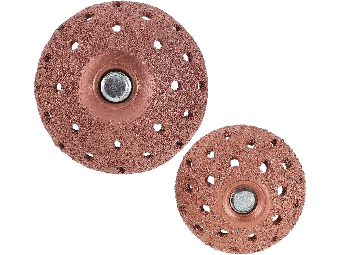 2 Cabeças De Polimento Abrasivas Para Reparo Pneus, Roda Lixa