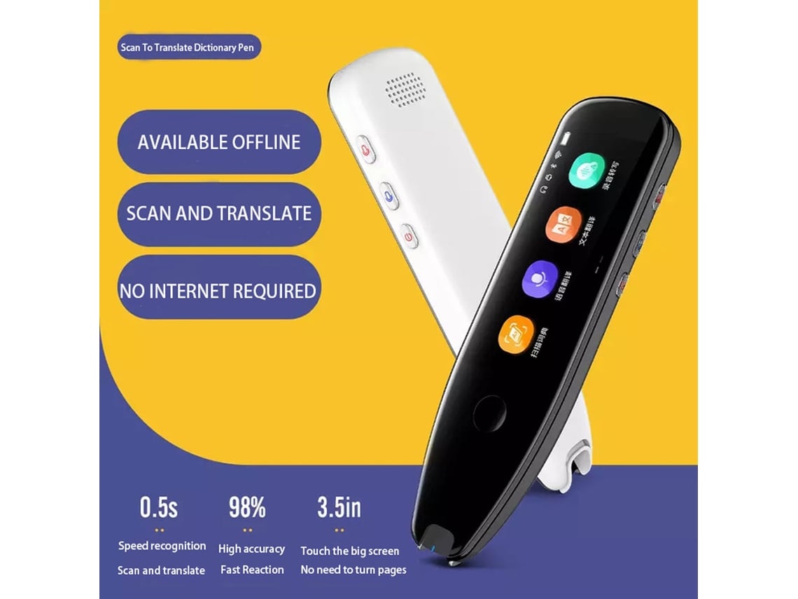 Peripage d2s tradutor de digitalização de voz caneta multifunction tradução  off-line em tempo real tradutor