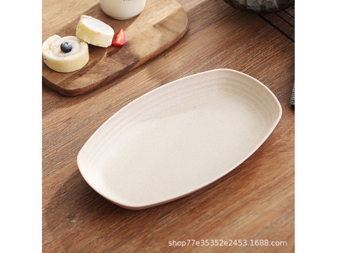 2026 plato de Paja de Trigo de 11 Pulgadas Resistente Ao Micro ondas Reutilizável Ecológico Sem Bpa Leve Biodegradável