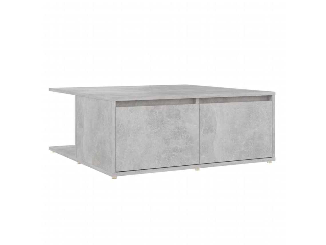 Mesa de centro em contraplacado Cinzento Cimento (80x80x31 cm) MAISON EXCLUSIVE