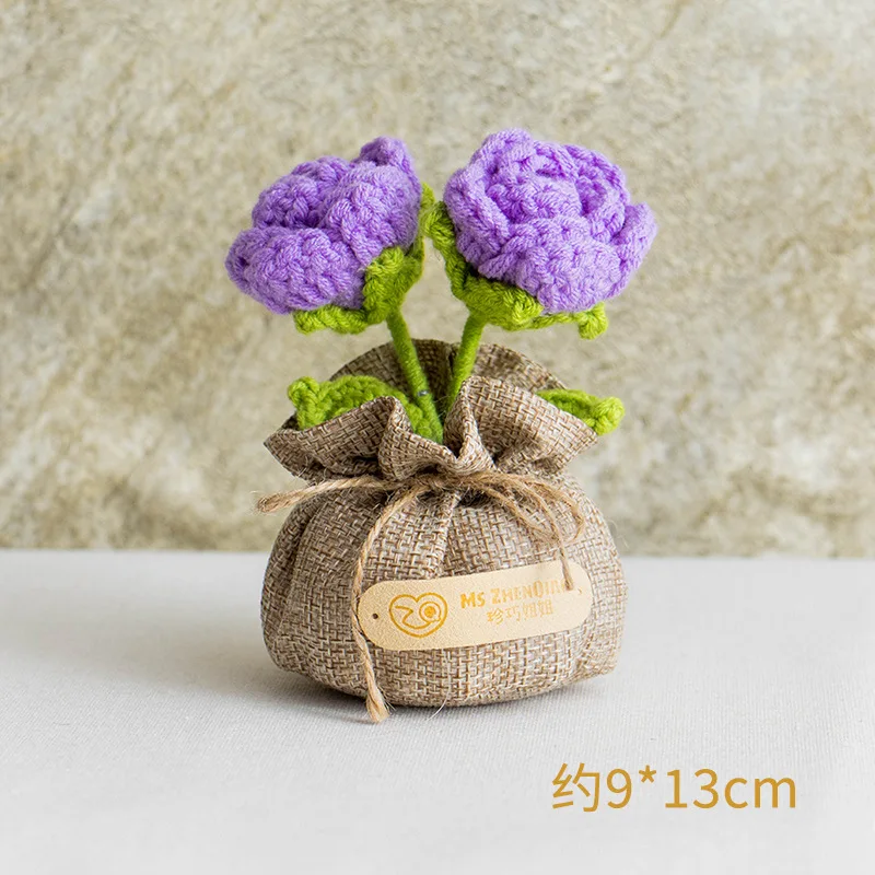 Plantas Fofas Em Vasos De Crochê Com Flores