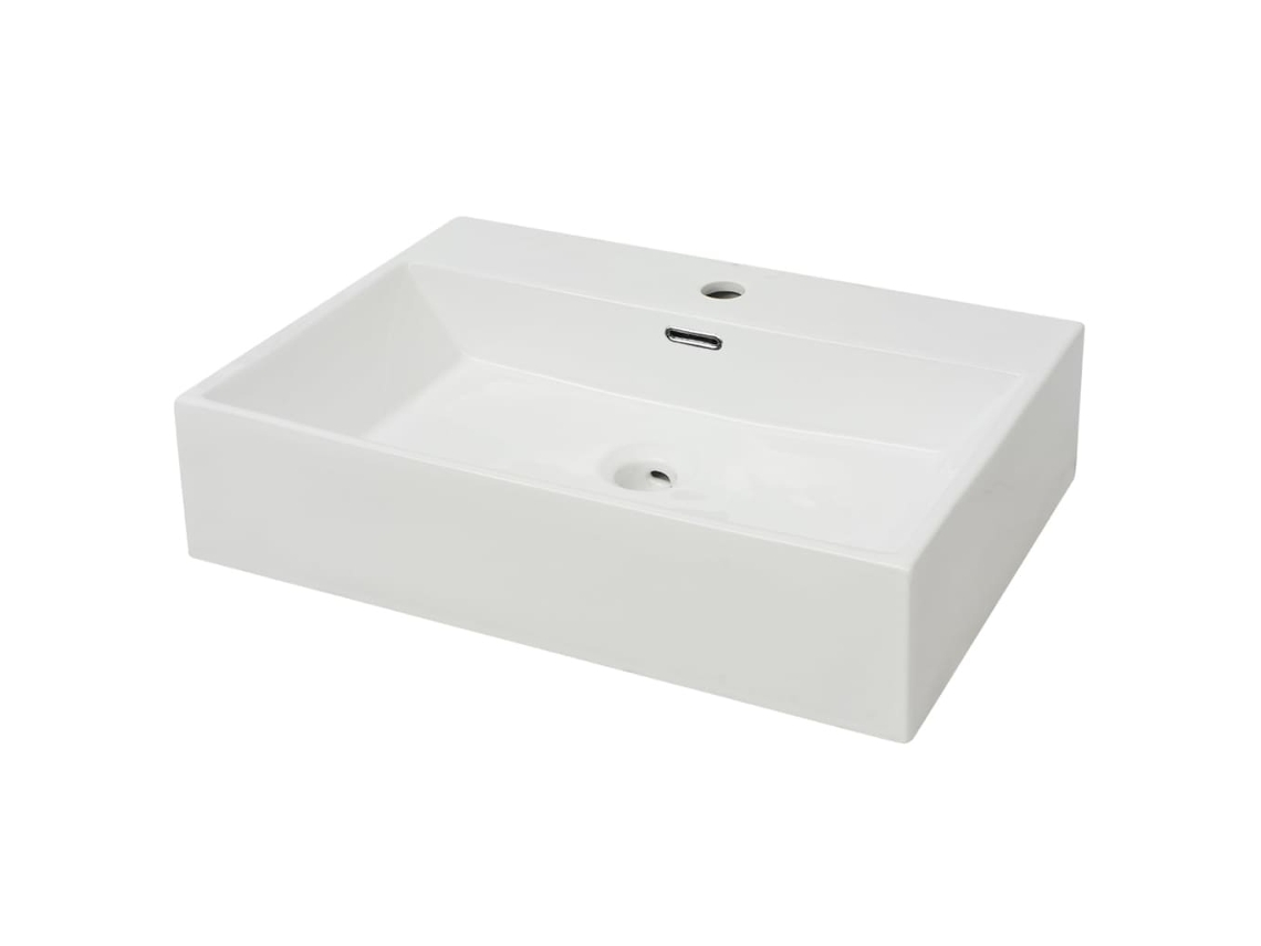 Basin, Basins Vidaxl Branco Cerâmica (60.5 X 42.5 X 14.5 Cm)