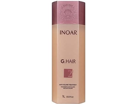 Sistema de Alisamento Capilar BRAZILIANHAIRPRODUCTS Inoar Professional G-Hair Keratin Step 2 Tratamento (33,8 Fl. Oz.)
