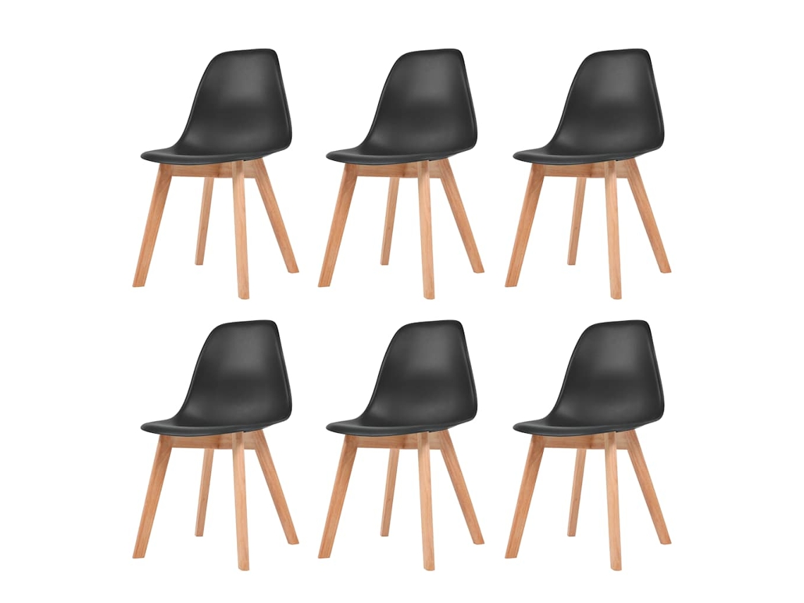 Dining Chair, Dining Chairs Vidaxl Preto Plástico (n/a)