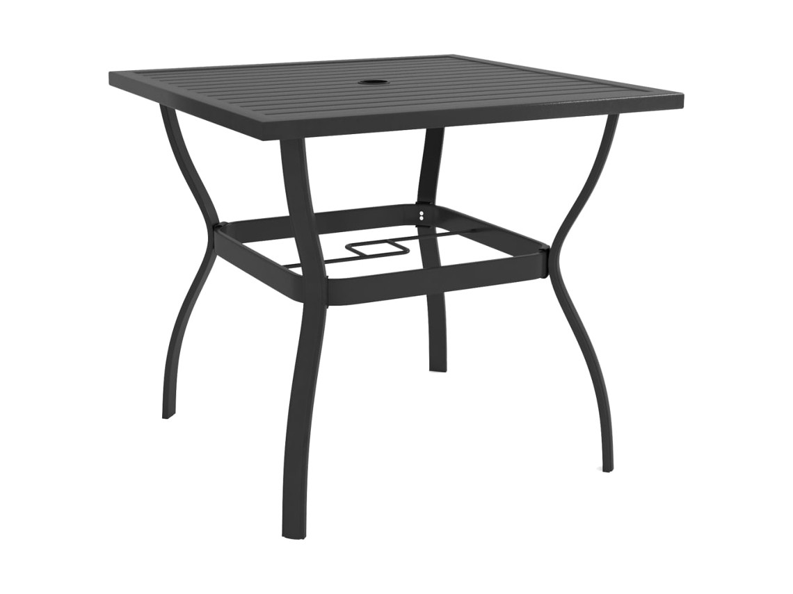 Vidaxl Mesa De Jardim 81,5x81,5x72 Cm Aço Antracite