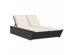 Double Sun Lounger, Double Sun Loungers Vidaxl Preto Rattan / Vime (n/a)