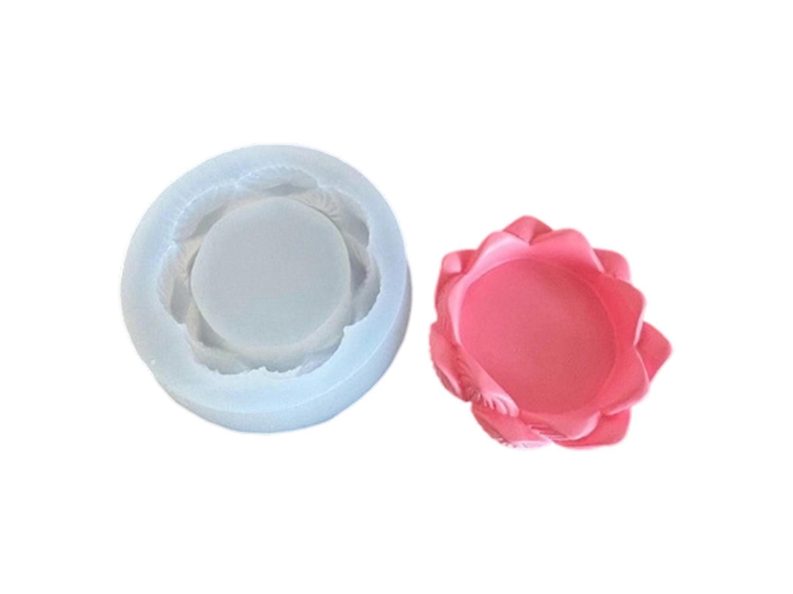 Molde De Silicone Transparente E Versátil Em Formato De Flor, Ideal Para Confeitaria, Gelo, Sabonetes E Outras Preparações. Multicolorido.