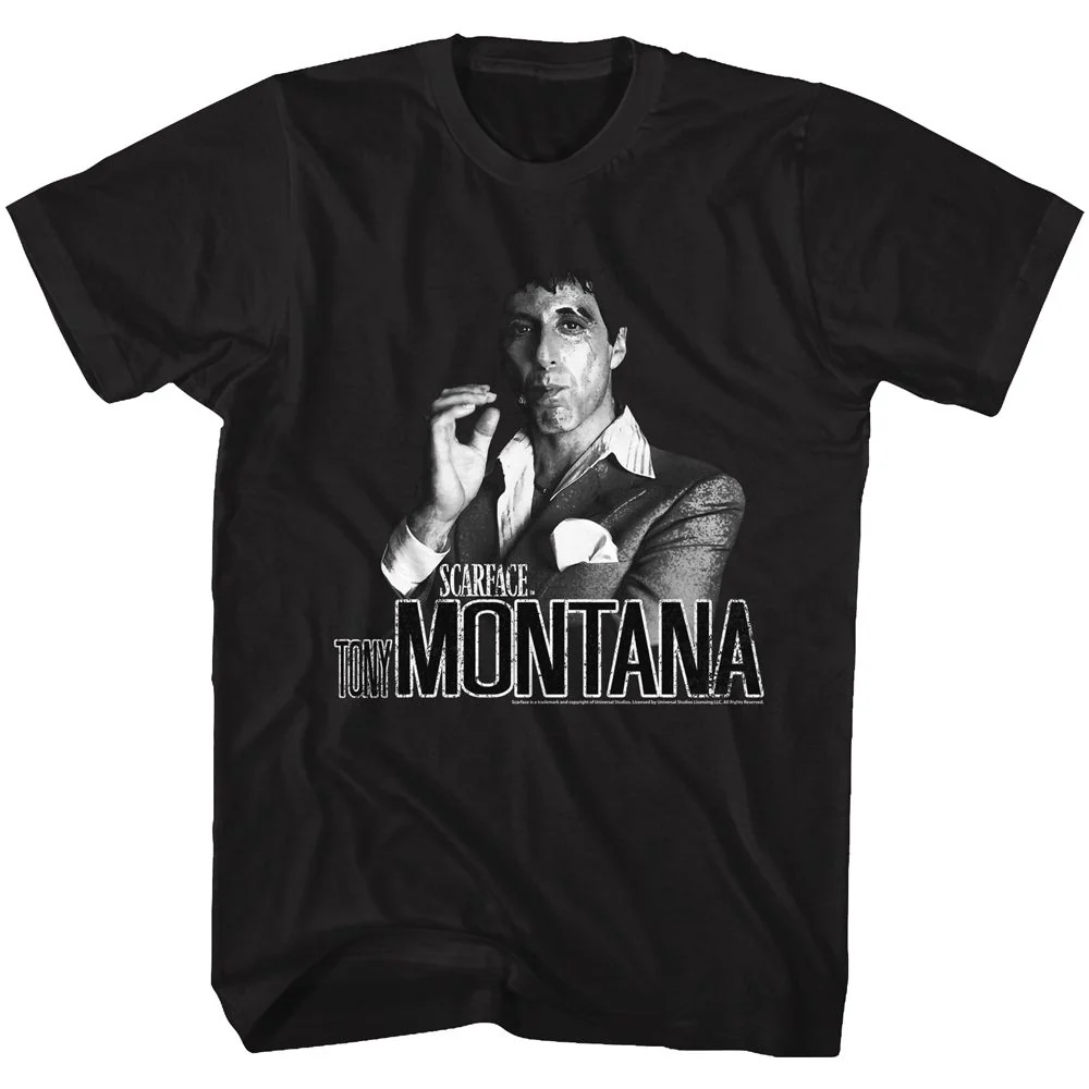 Rockinstone Scarface Movie Tony Black Adult T-shirt Size:xl