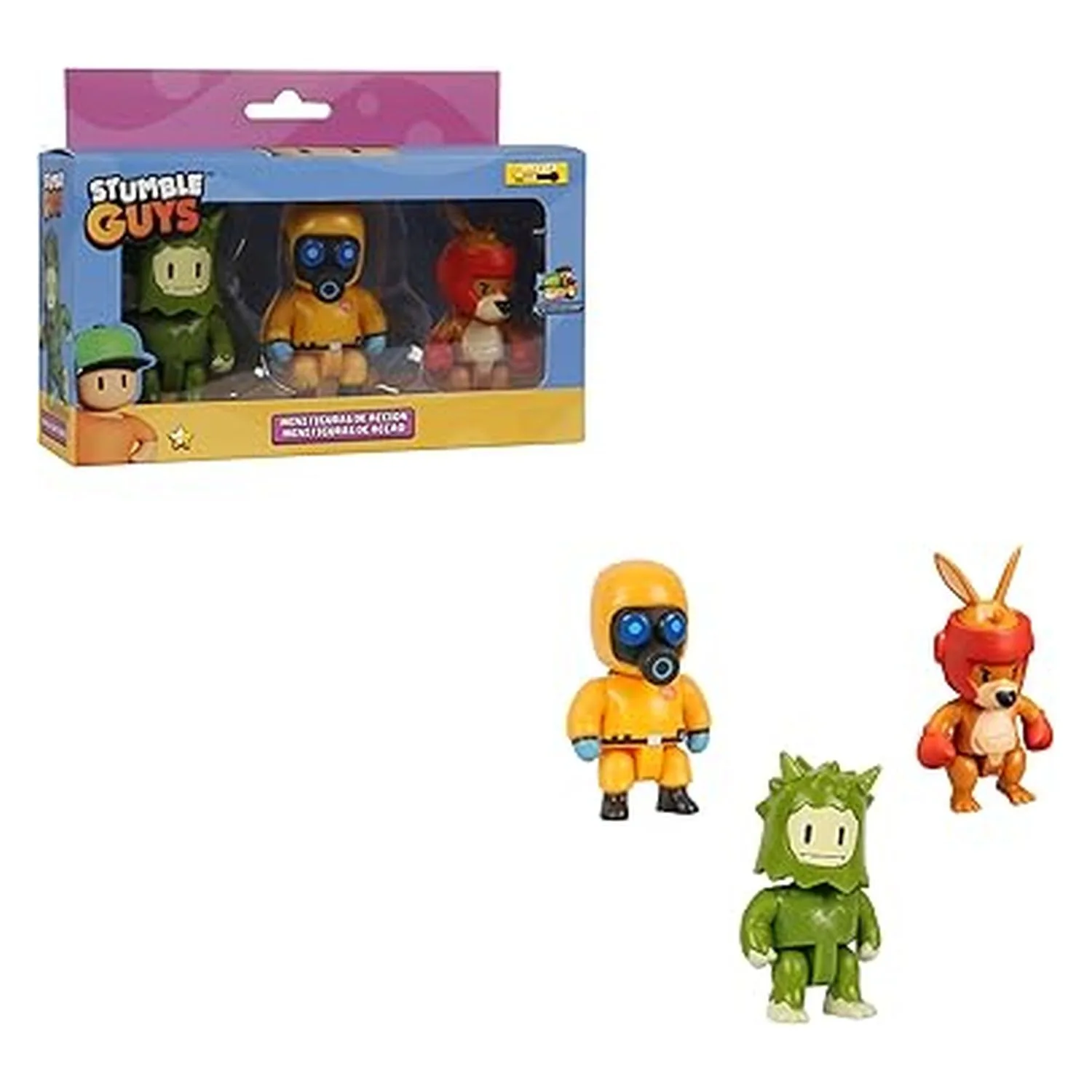 Bizak Stumble Guys Pack 3 Figuras Boxing Roo, Juguete Coleccionable 64113003 Sw Haz Bo Bizakp25