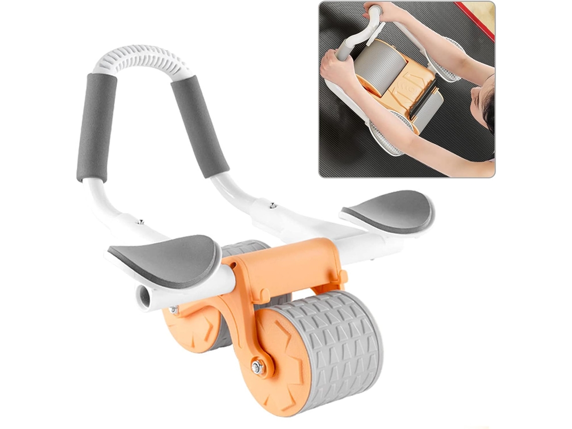 Suporte De Cotovelo Com Rebote Automático, Roda Abdominal Com Suporte Duplo Para Mão, Roda Ab, Rolo Para Treinamento Abdominal Fitness Aquaforge