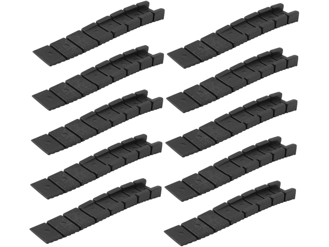 Conjunto De 10 Calços Niveladores Plástico Preto Para Móveis, Com Base Ajustável Para Mesas, Cadeiras, Armários E Camas
