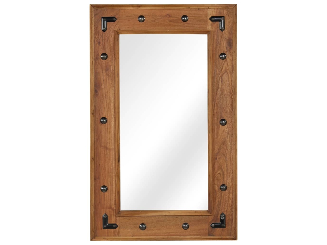 Mirror, Mirrors Vidaxl Marrom Madeira (50 X 80 Cm)