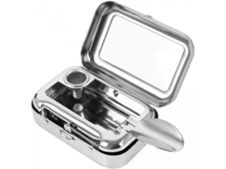 Cinzeiro HALINUIA Portatil Mini Viagem Metal (Quadrado - Bolso)