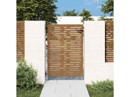 Portão De Jardim 85x125 Cm Aço Corten Design Quadrados Lovely Home