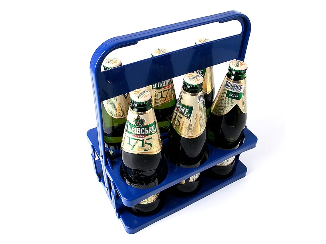 Cesta Dobrável de Plástico para Vinho, Cesta Portátil para Cerveja, Cesta para Garrafas Ktv6, Azul* ZYBLSSBB