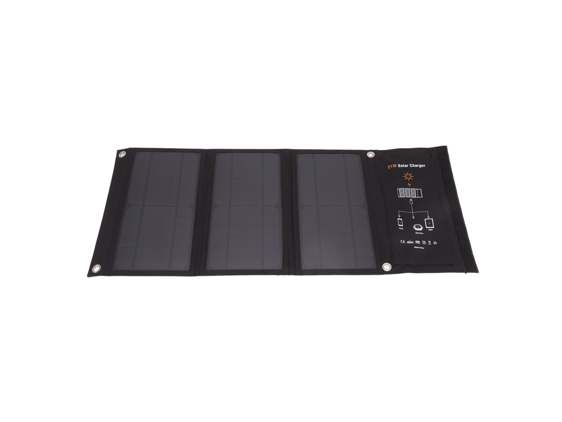 Painel Solar Dobrável Laxiscreed 21w Com Duplo Usb Para Carregamento Externo E Viagens