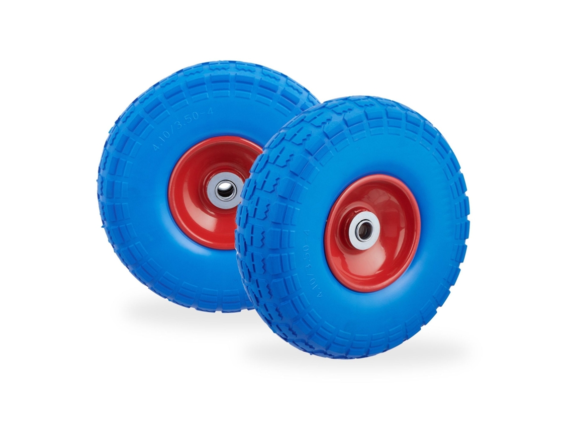 Conjunto de 2 Pneus Pu para Carrinho De Mão Antifuros