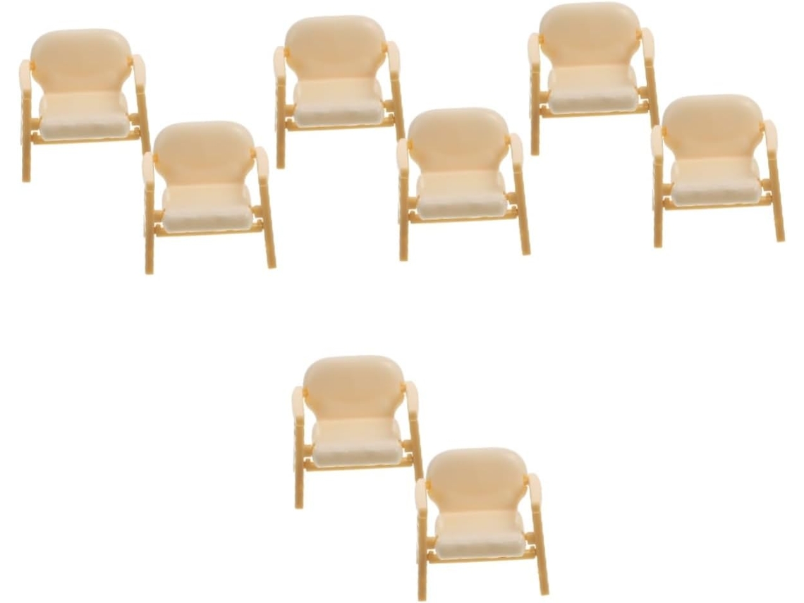 Conjunto De 8 Mini Sofás E Cadeiras De Plástico Para Bonecas - Acessórios Para Paisagem