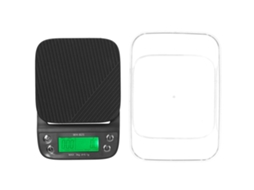 Balança de Cozinha para Café com Temporizador, Ideal para Padarias, Capacidade Máxima de 3 Kg, Visor Led e Eletrônica AQUAFORGE