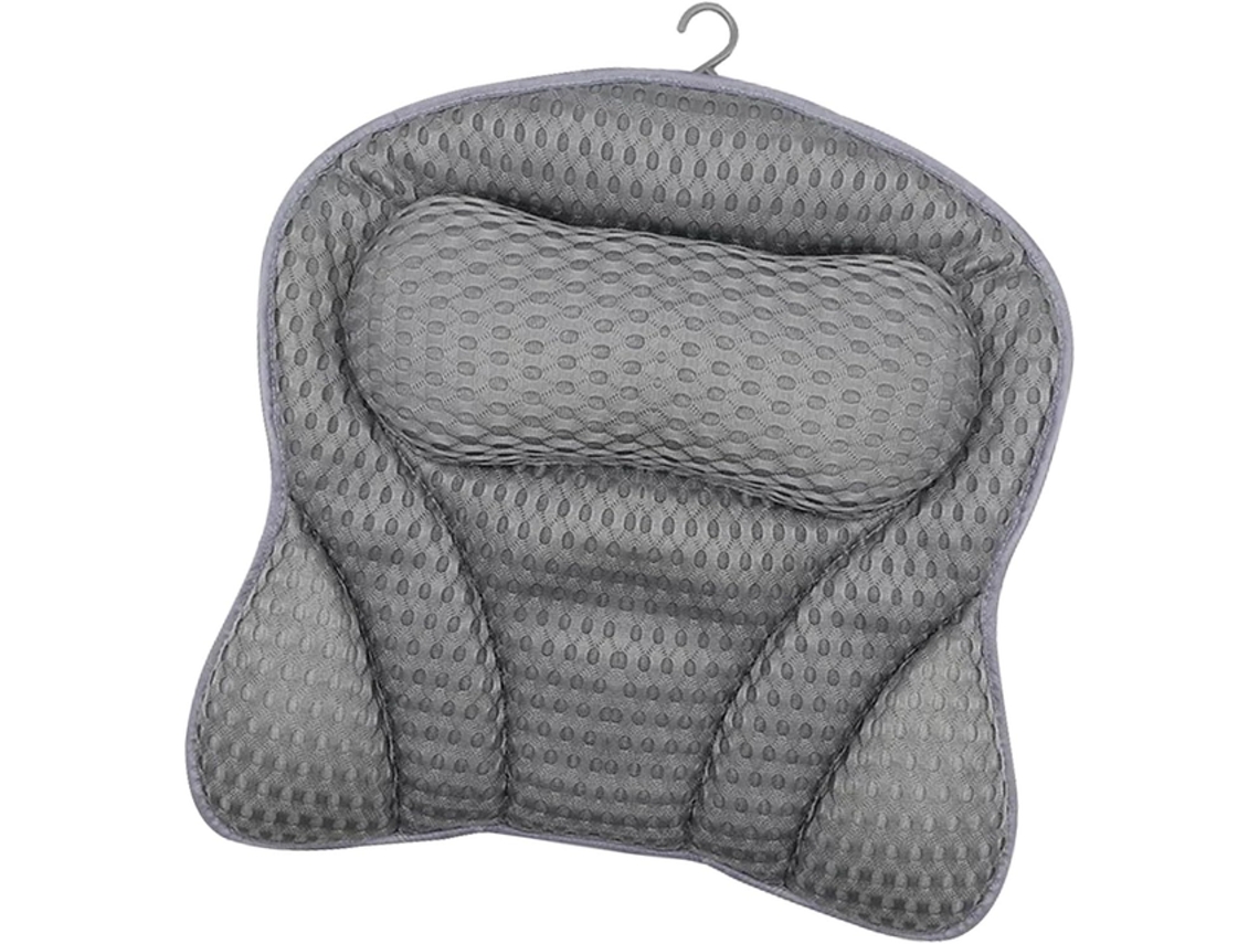 Almofada Banheira Cabeça/pescoço/costas – Com Ventosas – Mesh – Cinzento