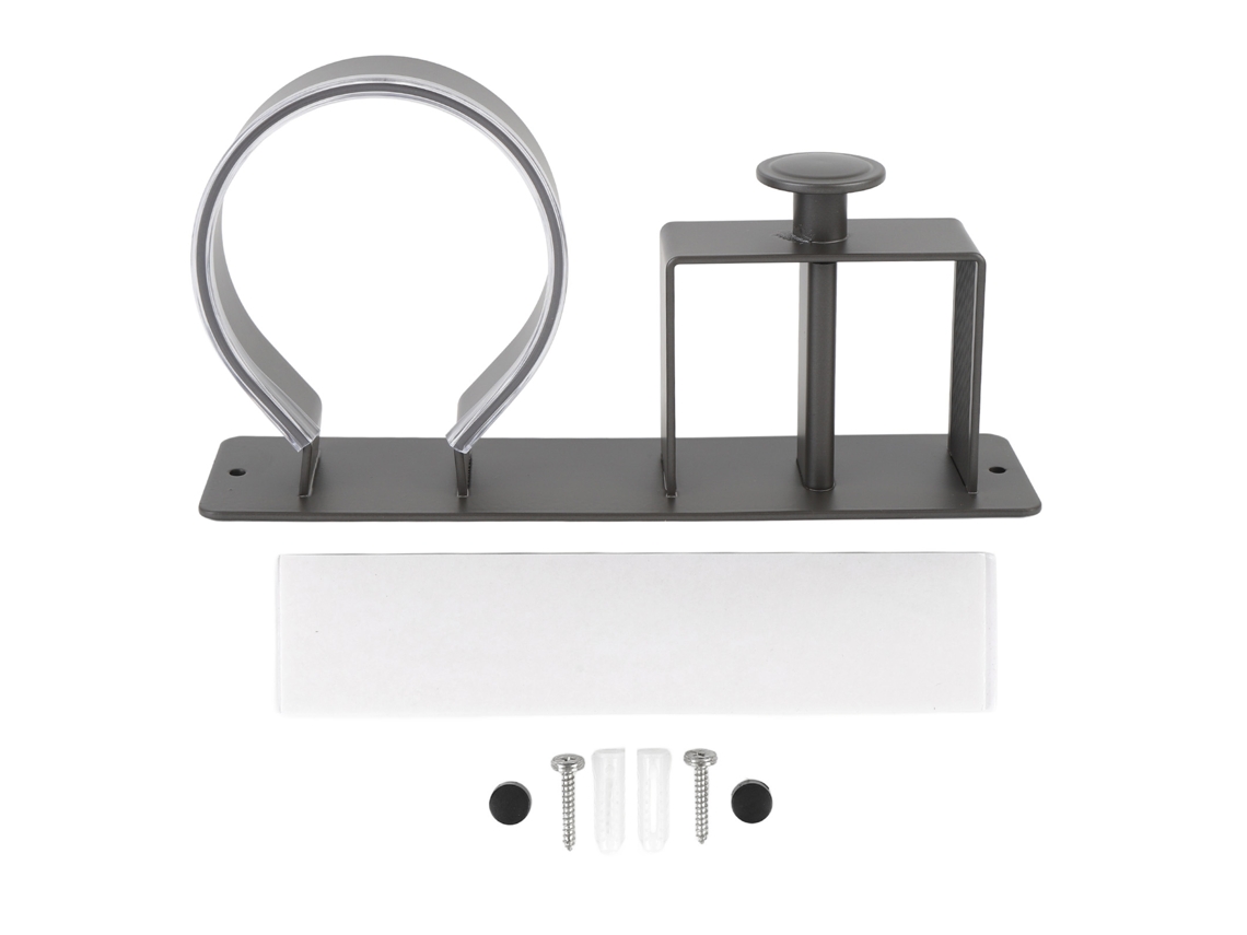 Suporte de alumínio para secador de cabelo e utensílios, espaçoso, estável, cinza | S/MARCA