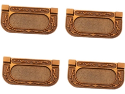 Conjunto De 4 Puxadores Invisíveis Em Liga Zinco Para Gavetas, Armários E Guarda Roupas, Com Parafusos Jade Branco B Cor