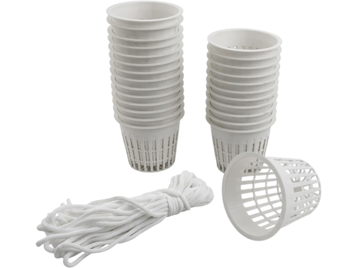 Vasos de Rede 26 X 3 Polegadas com Cabo Autoirrigação, Cestos Malha Perfurada para Cultivo em Águas GOKOCO