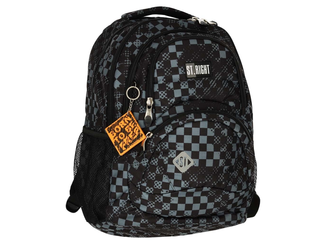 Mochila Escolar de 4 Compartimentos Xadrez de 17 Polegadas Pricenet