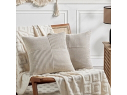 Conjunto De Almofadas De Coxim 40 X 40 Cm - Conjunto De 2 - Boho - Corduroy - Decorativo - Moderno E Macio - Almofadas Decorativas