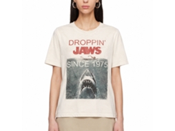 Rockinstone Jaws Movie Droppin Solid Natural Adult T-shirt Size:l