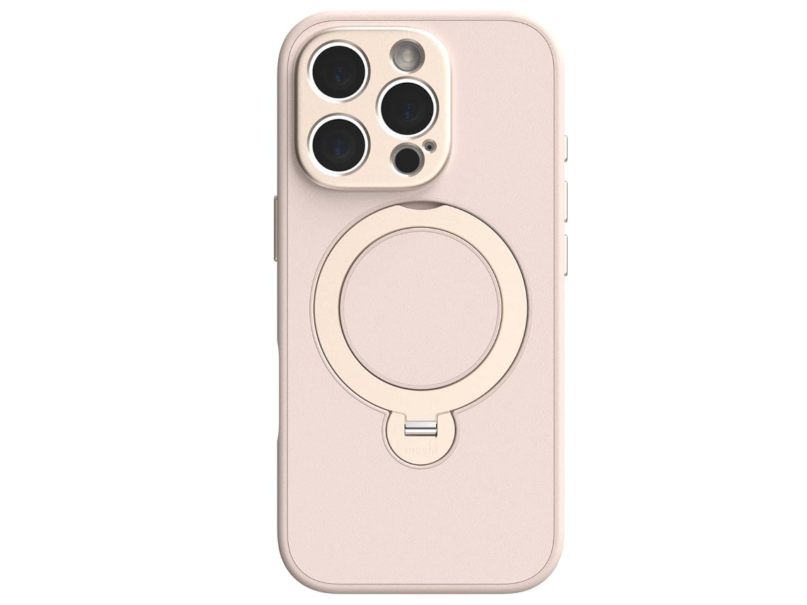 Moshi Capa Para Iphone 16 Pro Max Com Anel Magsafe Rotativo E Função Suporte Rosa