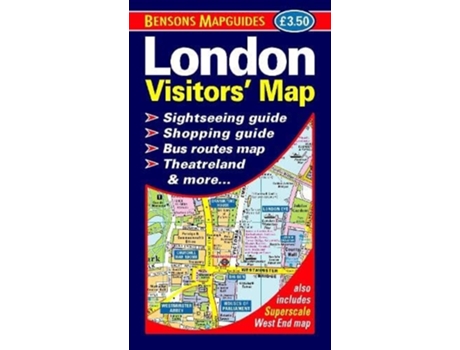 Livro London Visitors Map de Bensons Mapguides (Inglês)
