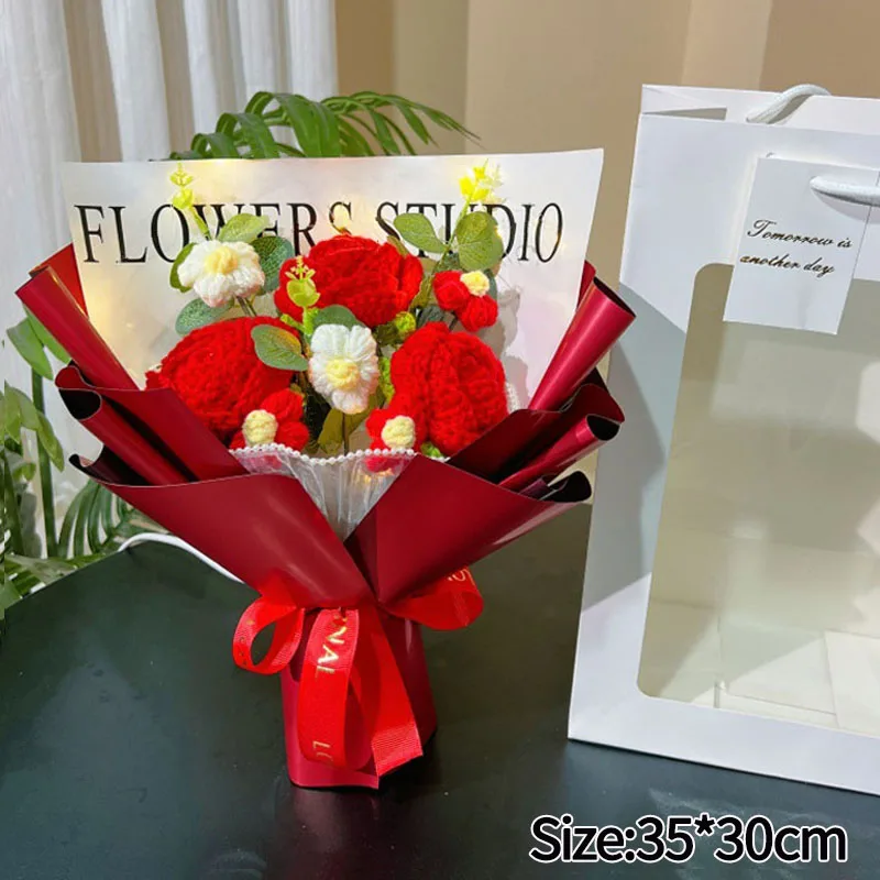 Buquês De Crochê, Buquês Artificiais Prontos, Decoração Para Festas, Presentes Perfeitos.