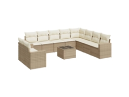 Garden Sofa Set, Garden Sofa Sets Vidaxl Bege Rattan / Vime (n/a)