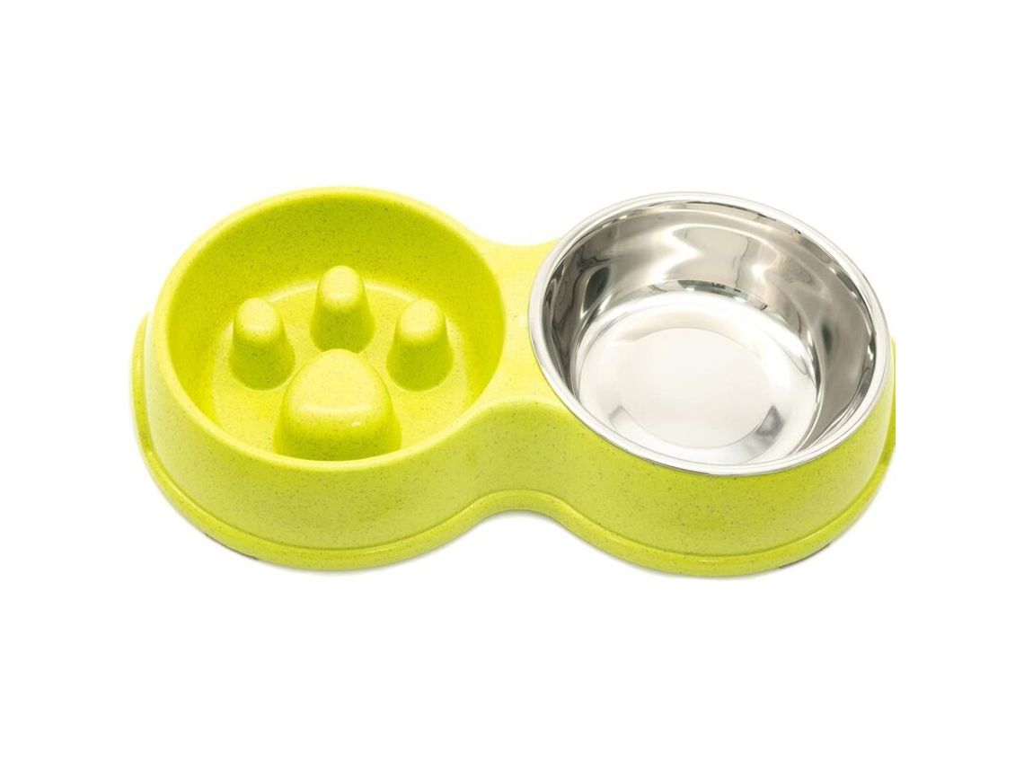 Tigela Dupla de Aço Inoxidável para Ração de Animais de Estimação AQUAFORGE
