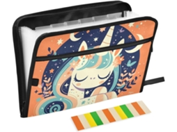 Pastas Expansíveis Com 13 Bolsos, Tamanho A4 Carta, Com Fecho De Zíper Guardar Documentos, Cor Laranja, Pastas