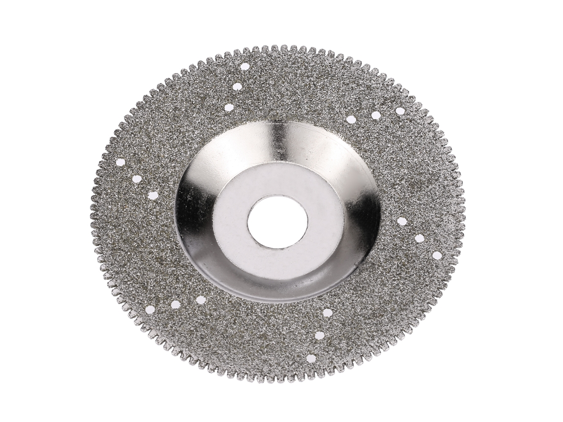 Disco de desbaste e polimento diamantado de 100 mm (4") com diâmetro interno de 16 mm para esmerilhadeira angular.