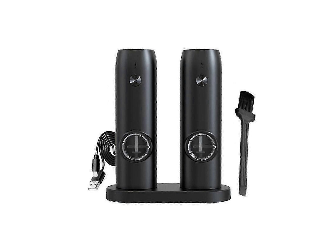 Moedor Elétrico Mini De Sal E Pimenta Conjunto 2 Usb Recarregáveis ​​bs