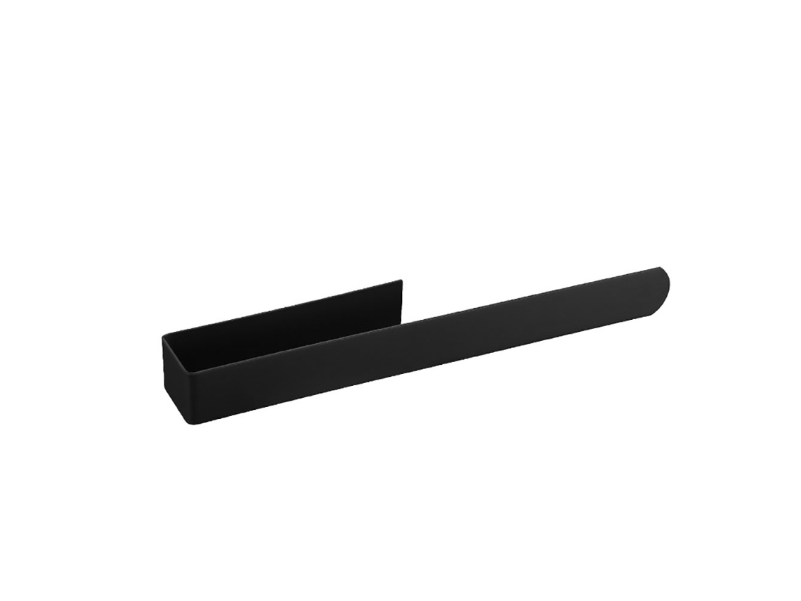 Porta-Toalha Autoadesivo Preto 37Cm