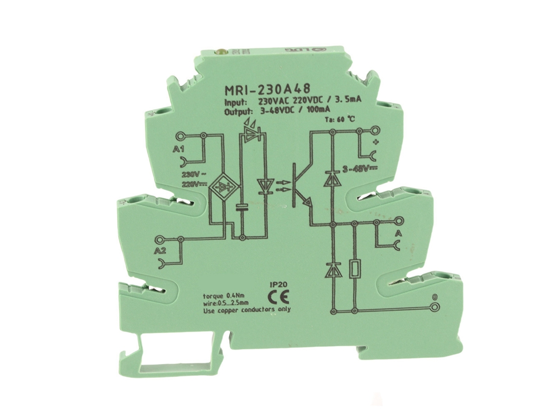 Módulo de Relé Plc de Protección de Aislamiento por Acoplamiento Ultra Delgado 6.2mm Mri 230a48