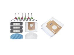 5 peças sacos de pó para ecovacs ozmo t8/t8aivi/& 1 conjunto escova lateral saco de pó de limpeza descartável