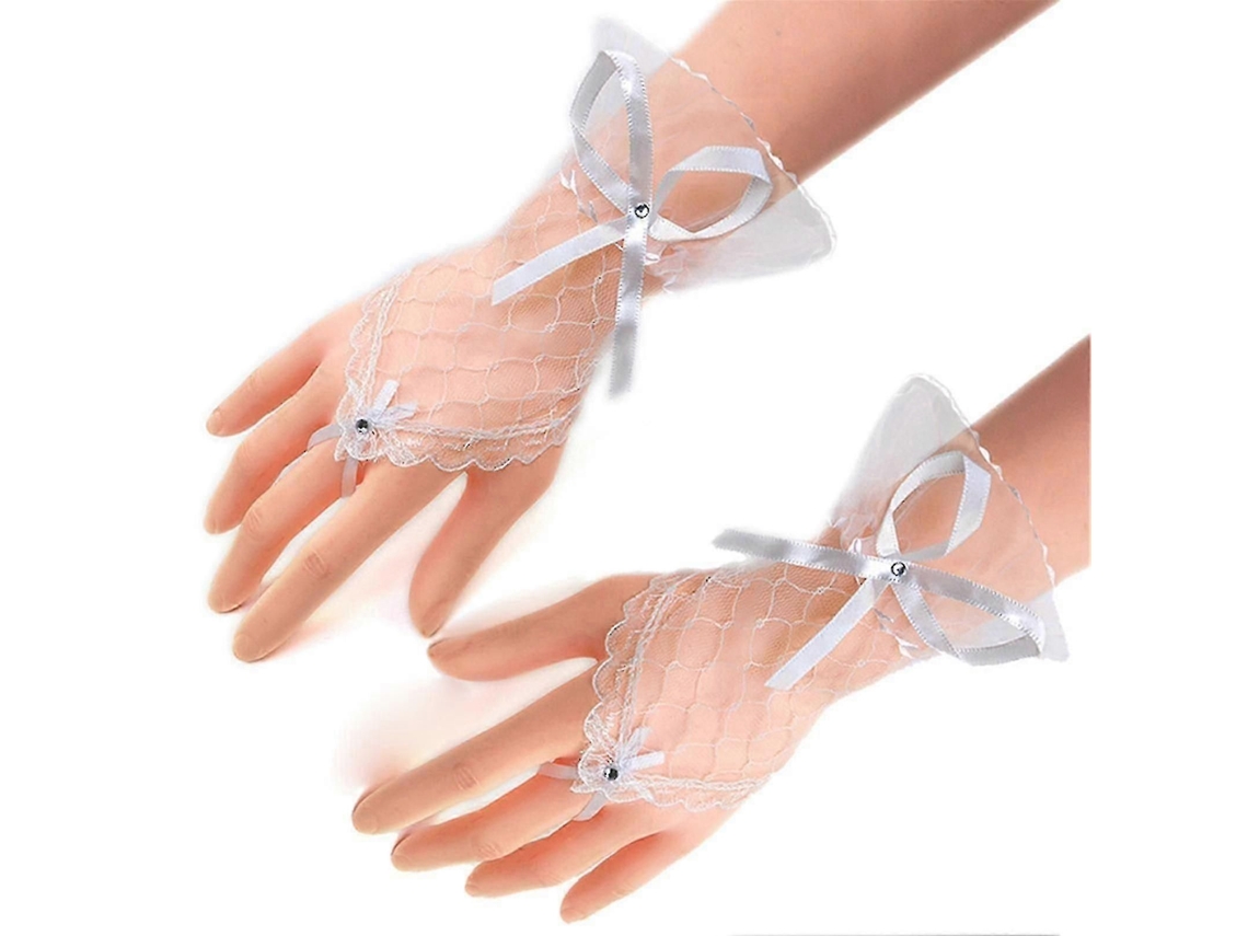 Luvas Sem Dedos De Tule, Para Halloween E Baile E Festas, Aquecimento De Mãos E Pulsos - Elysve
