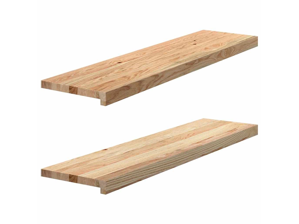 Vidaxl Soleiras Da Janela 2 Pcs 100x30x2cm Carvalho Maciço Não Tratado