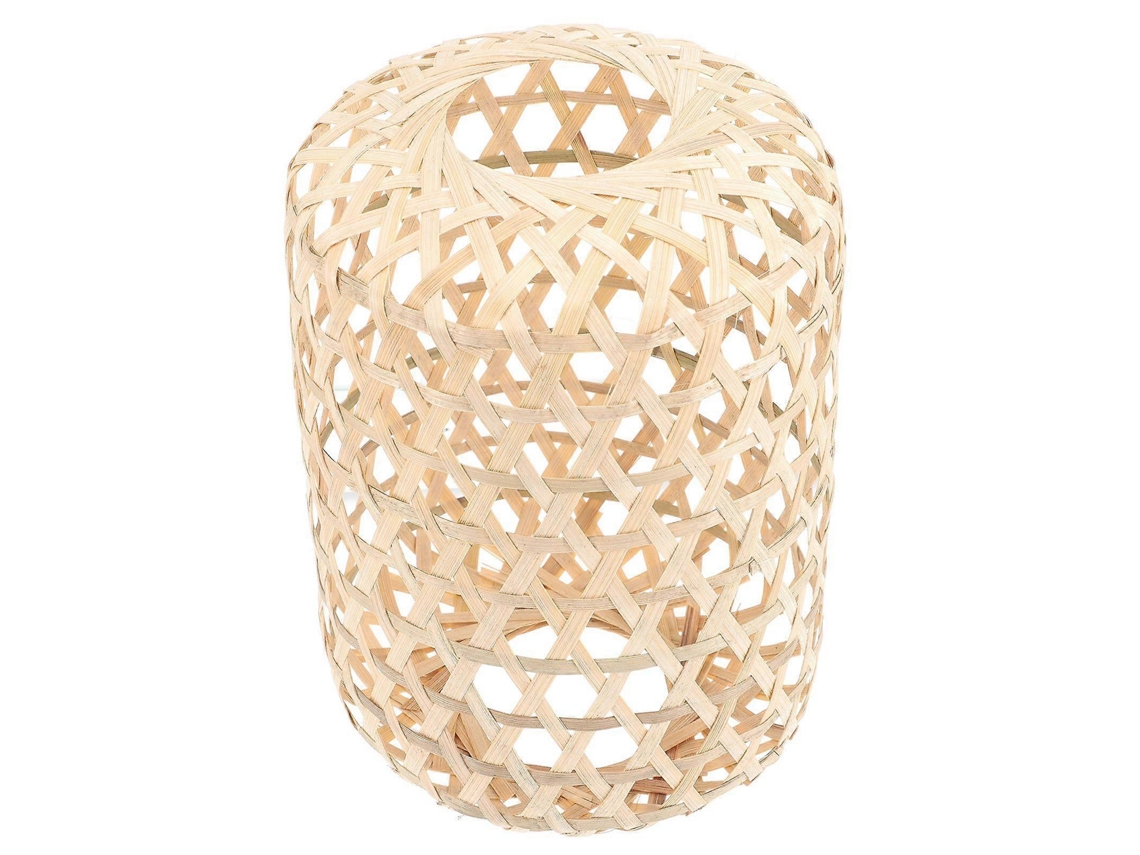Abajur De Bambu Trançado Para Luminária Teto, Lustre, Luz Amarela-aquaforge