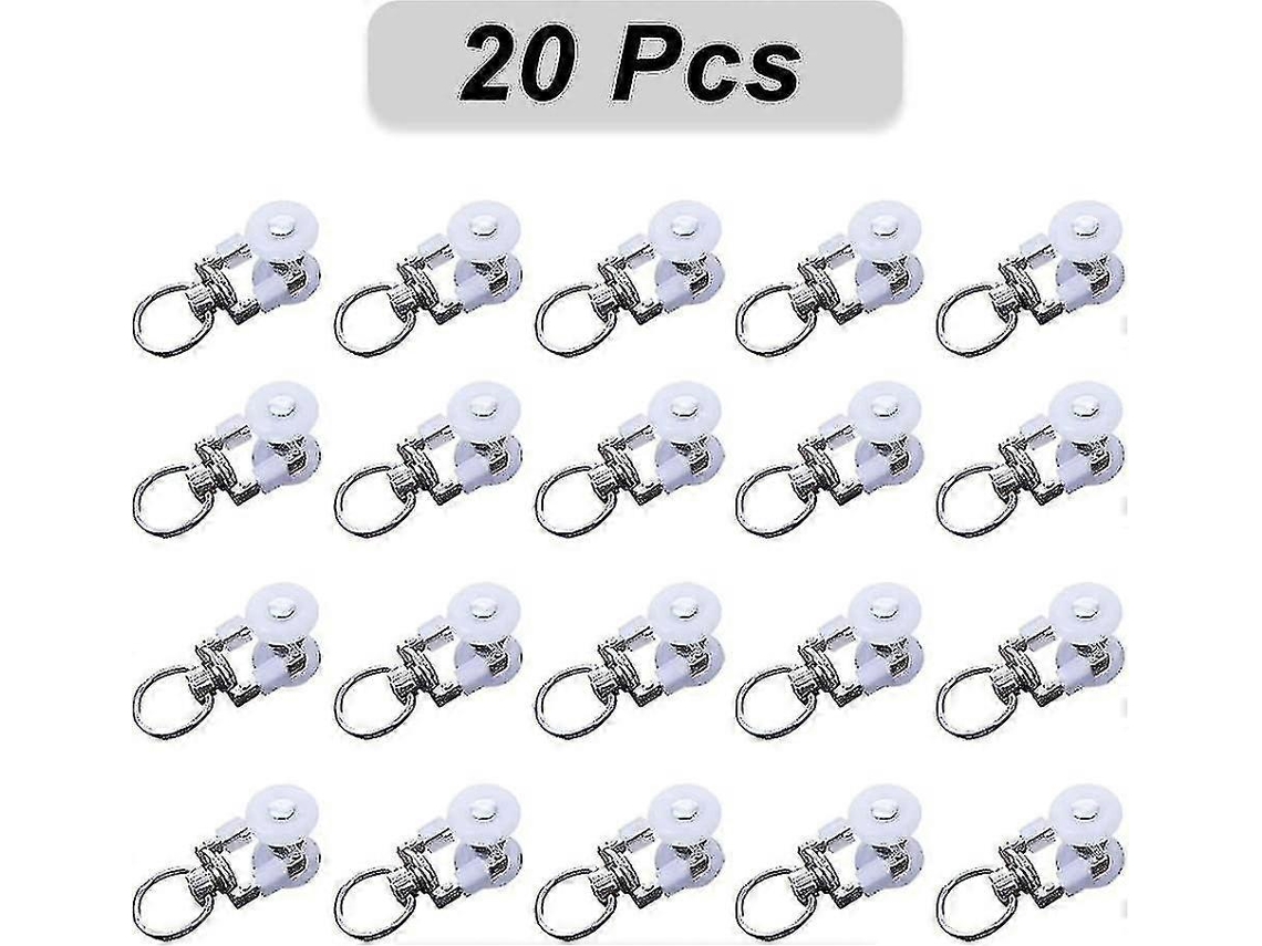 20 Rolamentos De Trilho De Metal Para Cortinas