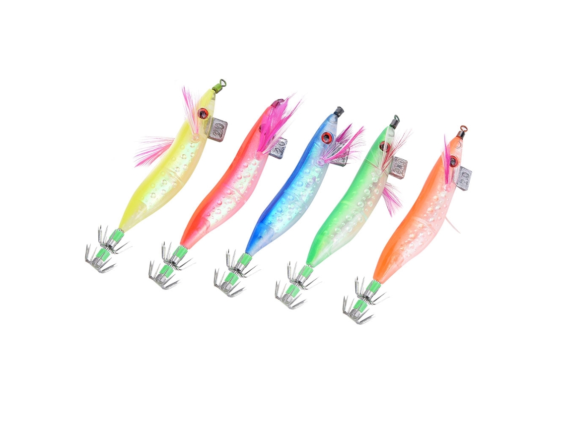 Isqueiro Artificial Luminoso Peixe Lula Camarão 5un