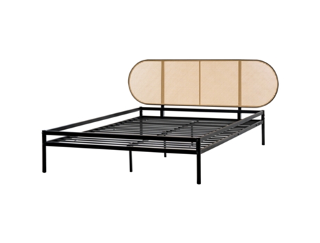 Cama Beliani Boulin De Hierro Negro 201x208x103