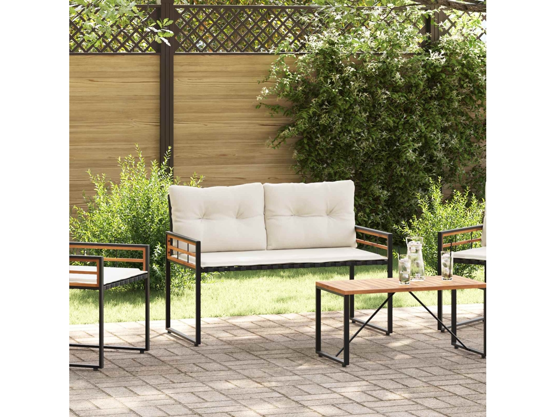 Vidaxl Banco De Camada De Madeira 114 X 55 X 77 Cm Creme Retangular